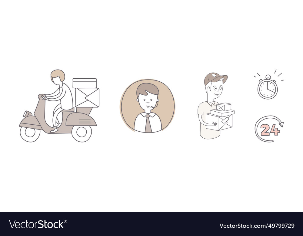 Lieferung und logistische einfache Linie Icon Objekt vector image Lieferung und logistische einfache Linie Icon Objekt