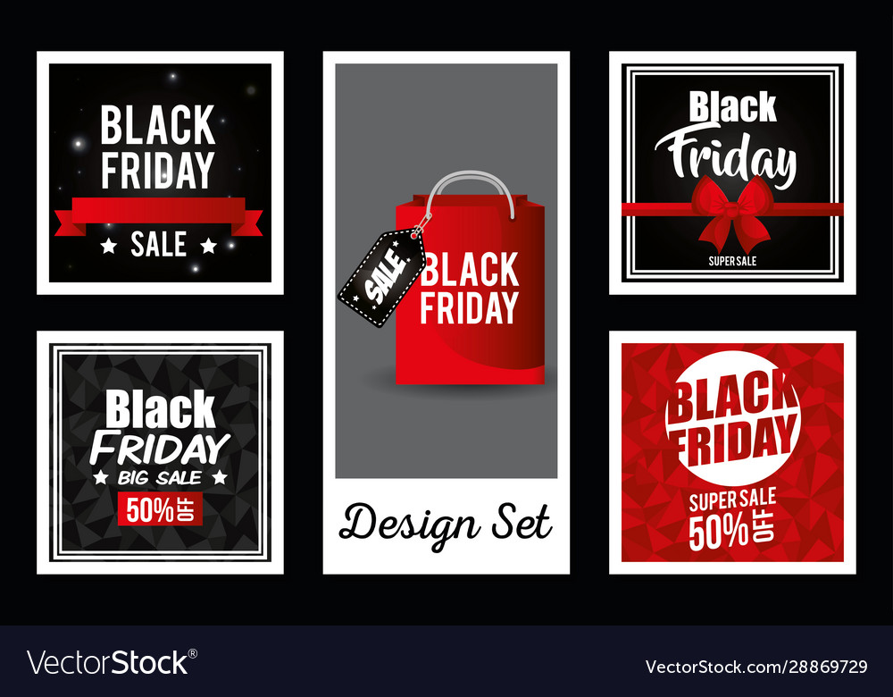 Designs set black friday labels