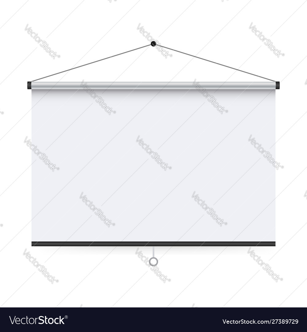 Empty projection screen presentation board blank vector image Empty projection screen presentation board blank