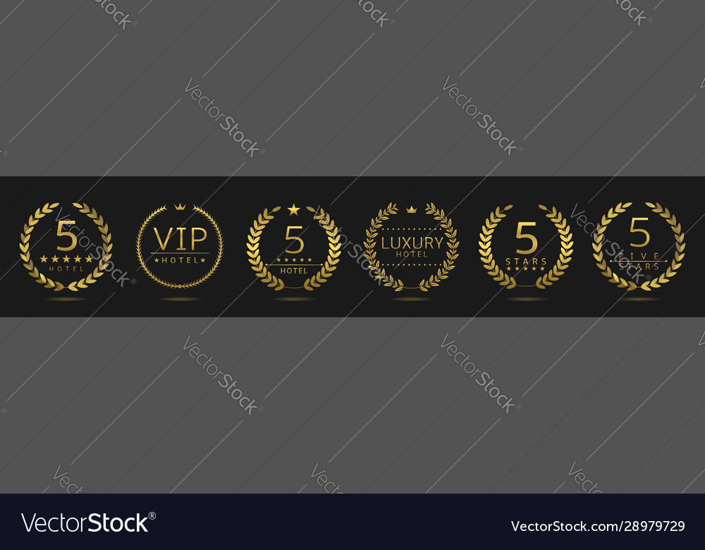 Five star badge set