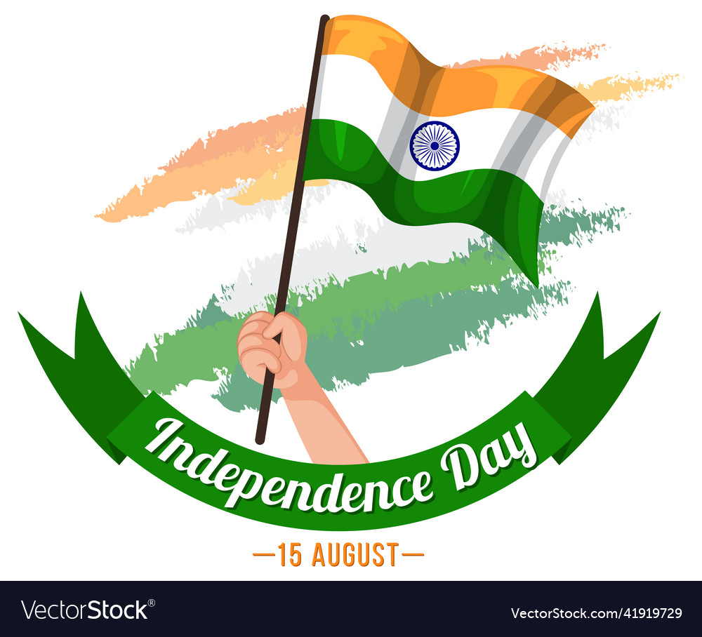 Happy india independence day Royalty Free Vector Image