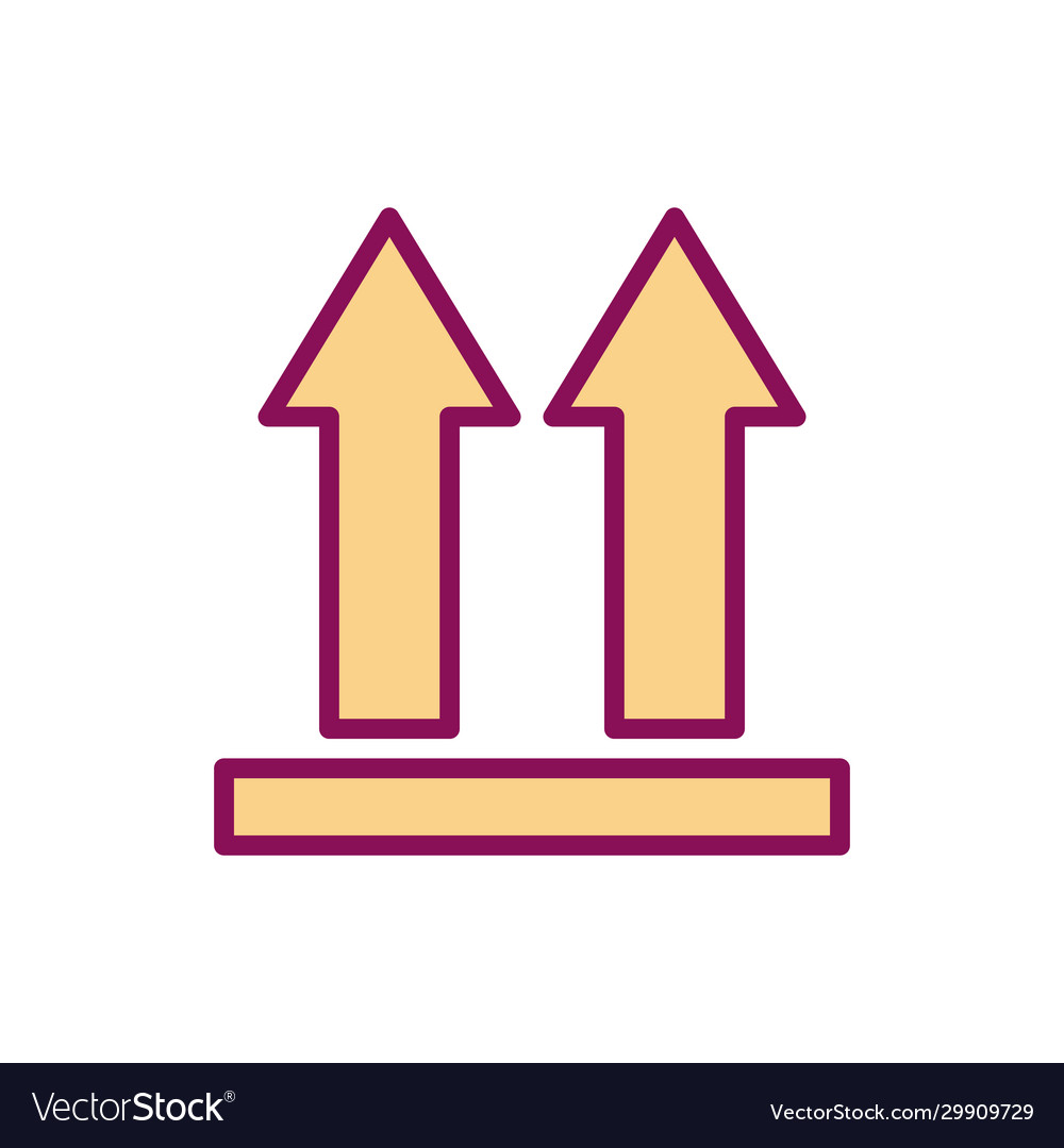 Isolated delivery arrows line and fill style icon
