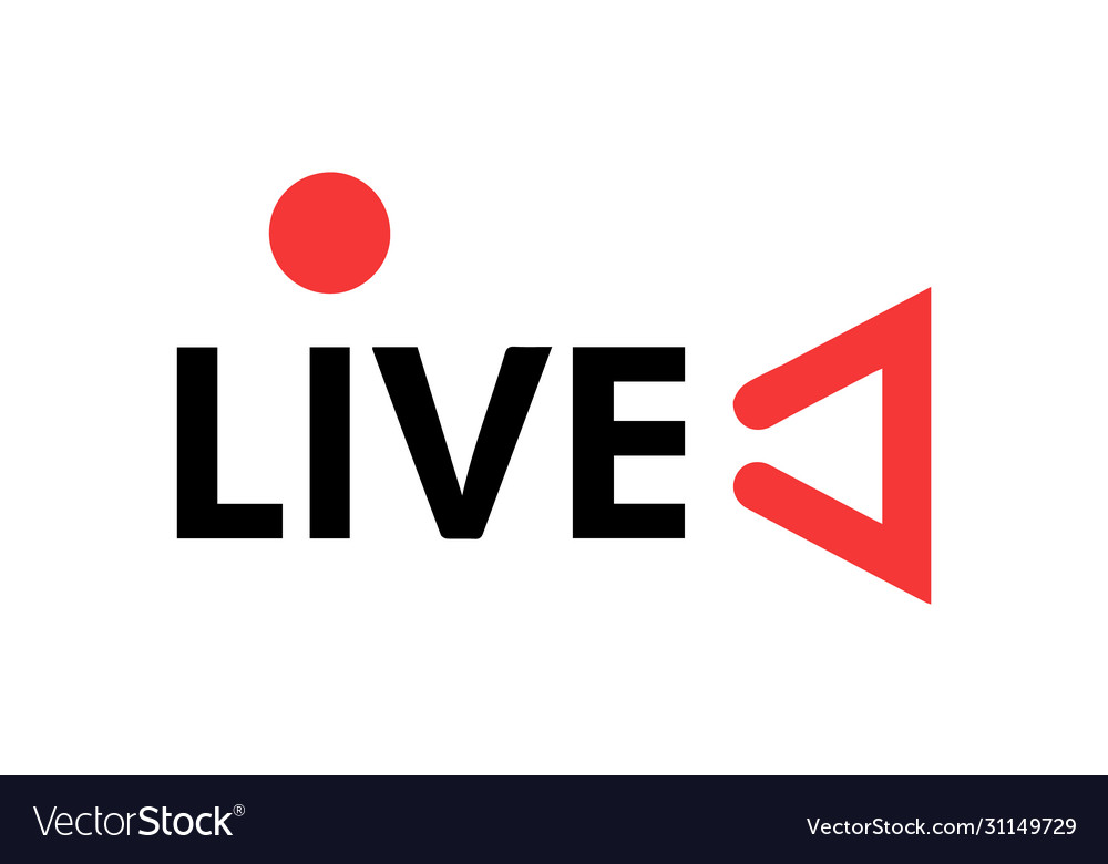 Live stream in camera shape concept stock