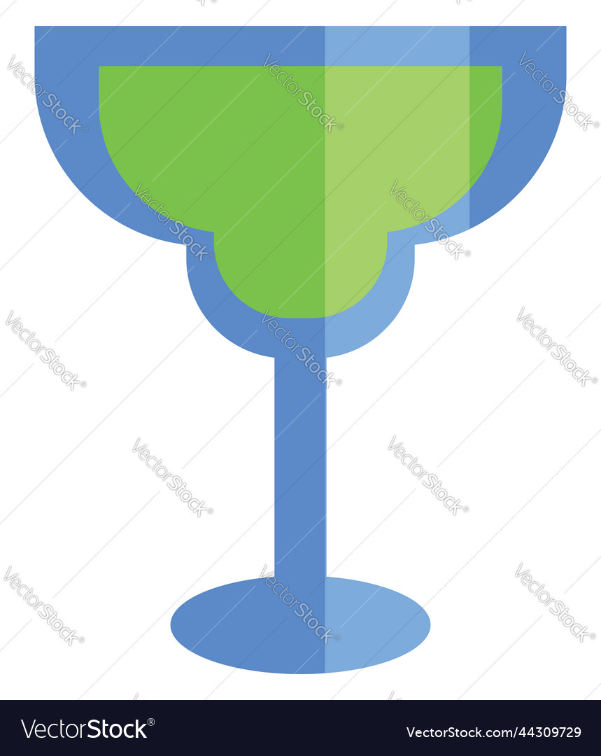 Margarita in glass on a white background