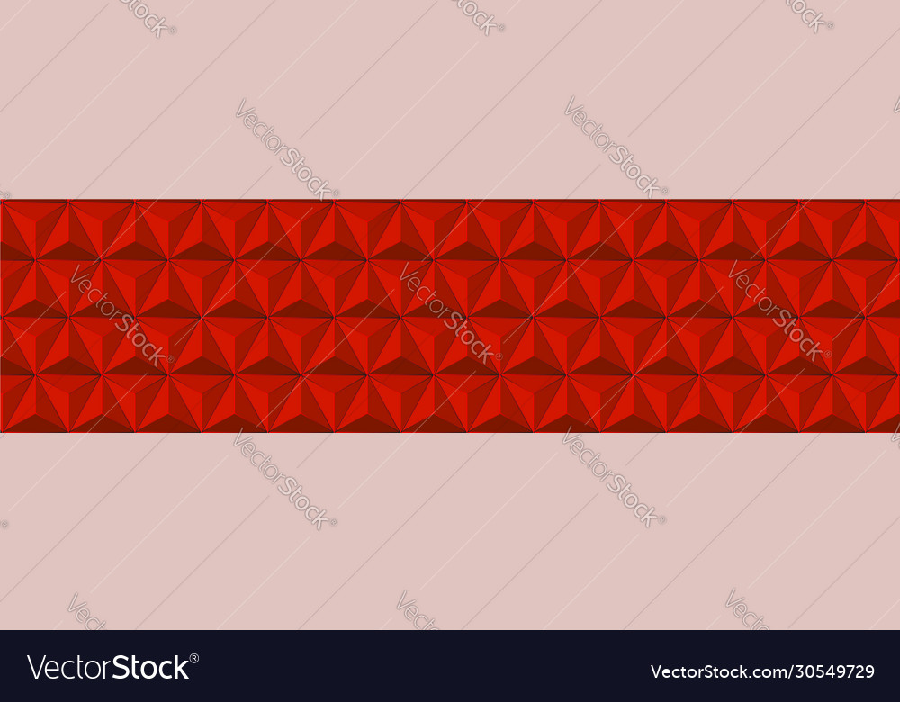 Red abstract background 3d triangle pattern