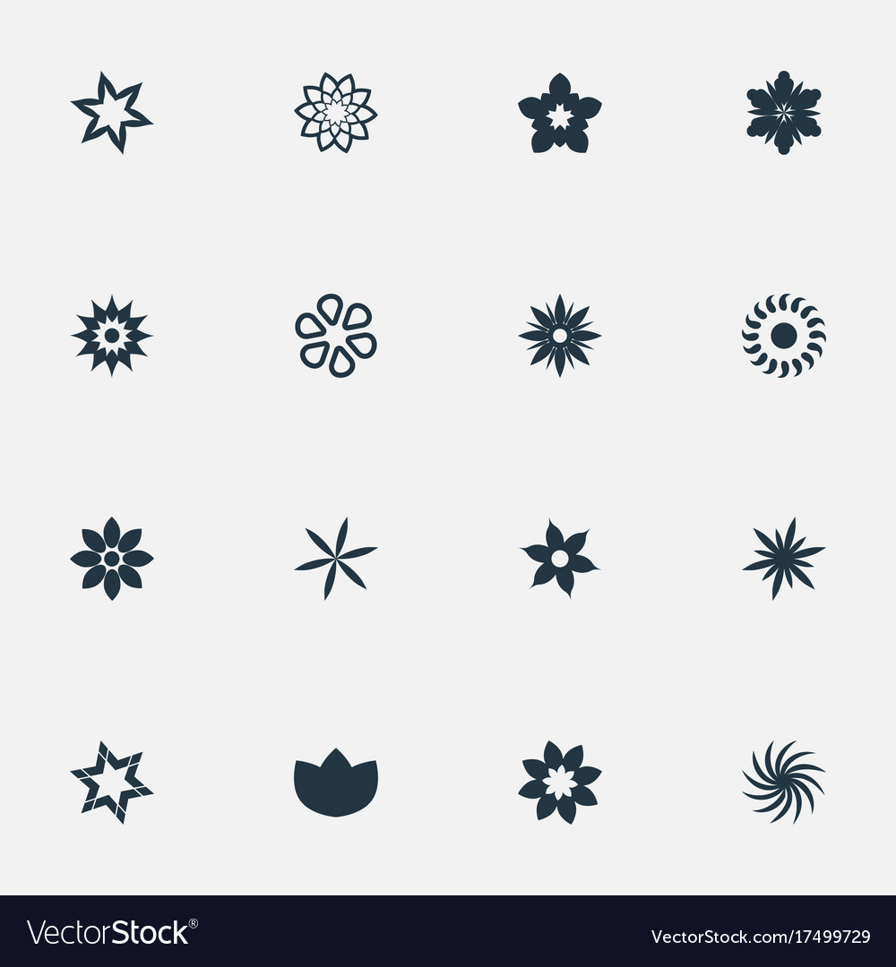 Set of simple icons element