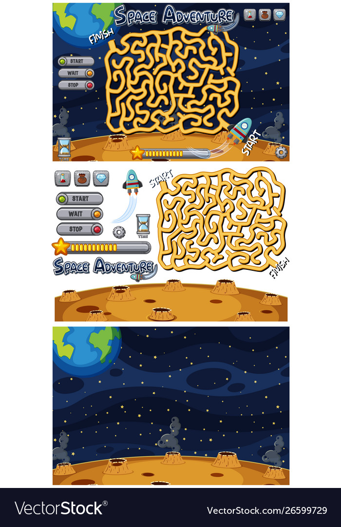 Set puzzle game on space background