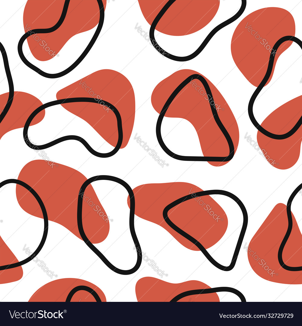 Simple seamless pattern with abstract shapes vector image Simple seamless pattern with abstract shapes