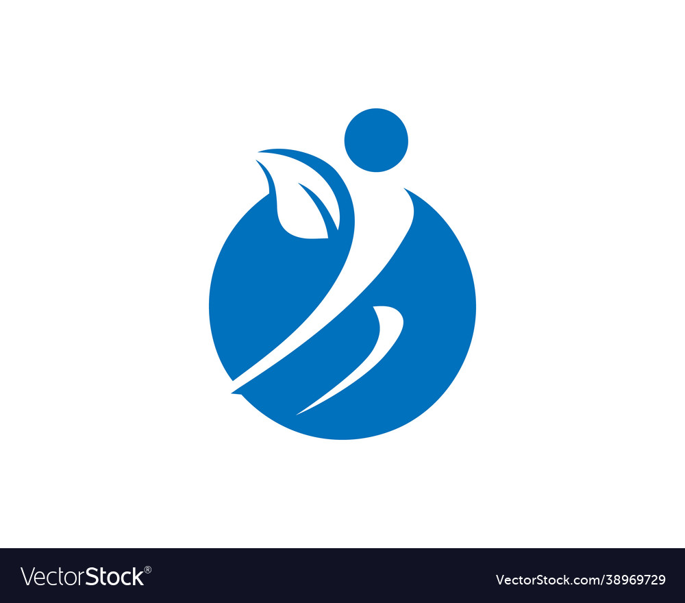 Wellness And Health Logo Royalty Free Vector Image