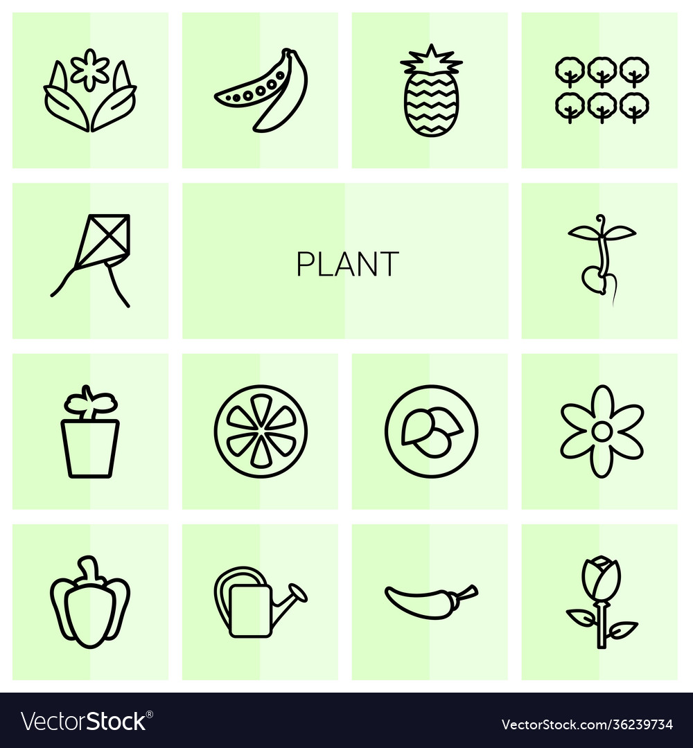 14 plant icons