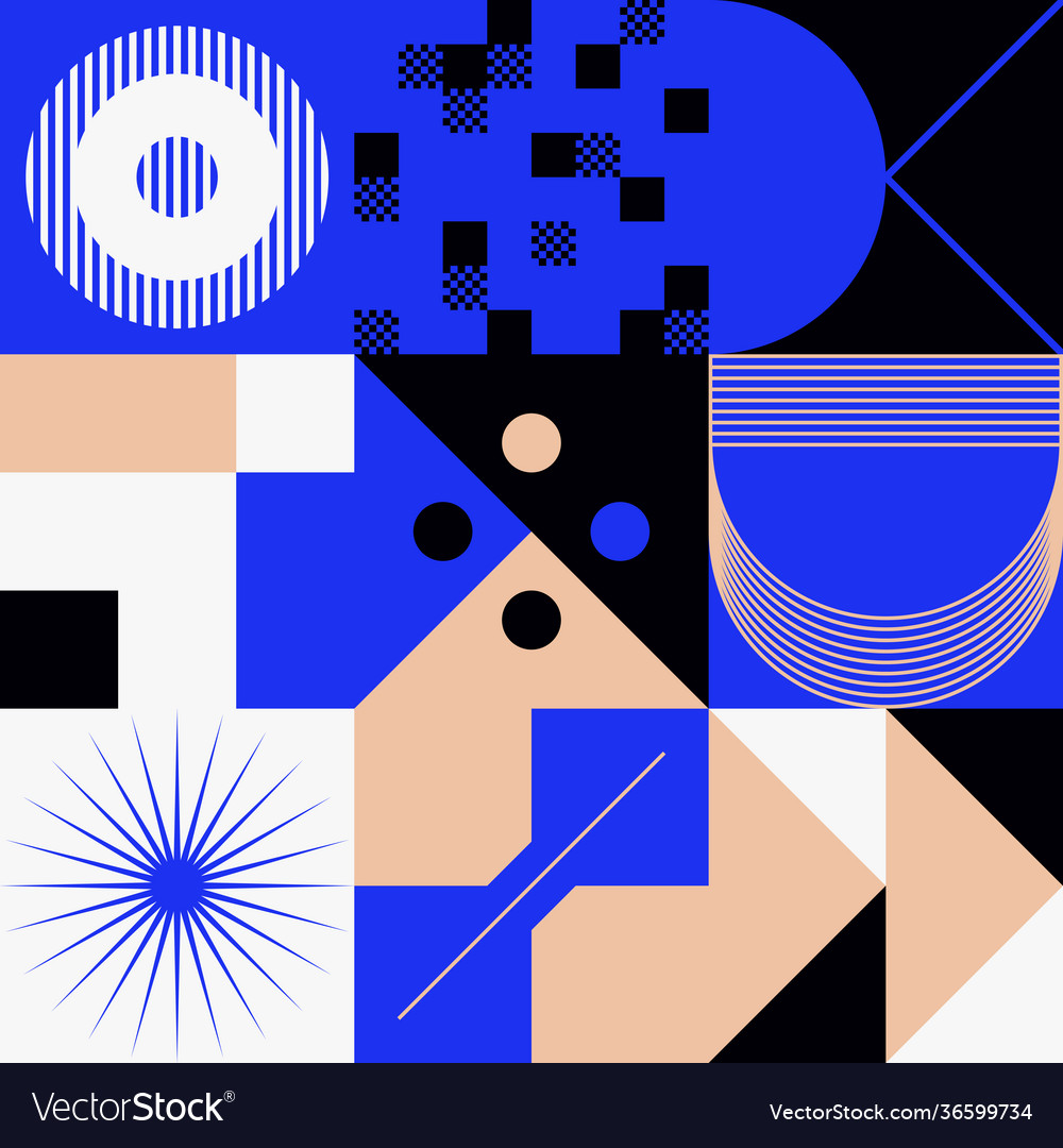 Brutalism design abstract pattern vector image Brutalism design abstract pattern