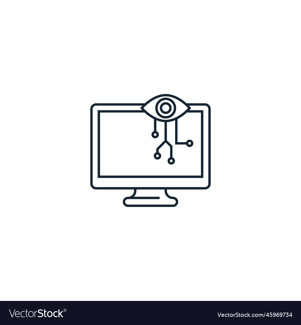 Computer vision creative icon from artificial Vector Image