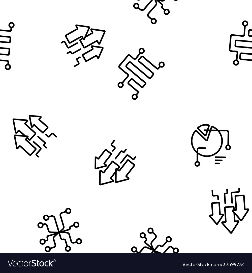 Data analysis analytic seamless pattern vector image Data analysis analytic seamless pattern