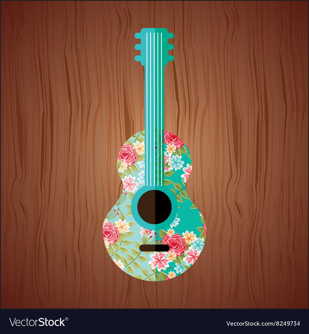 Floral guitar design