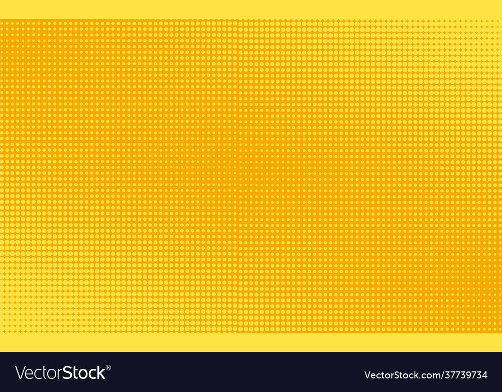 Halftone pop art background comic yellow pattern