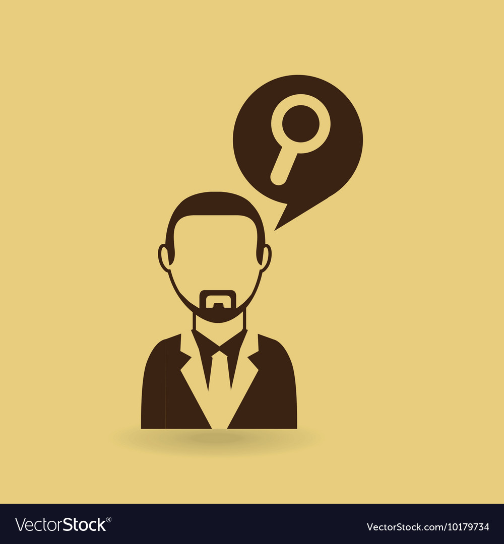 Man with pc icon