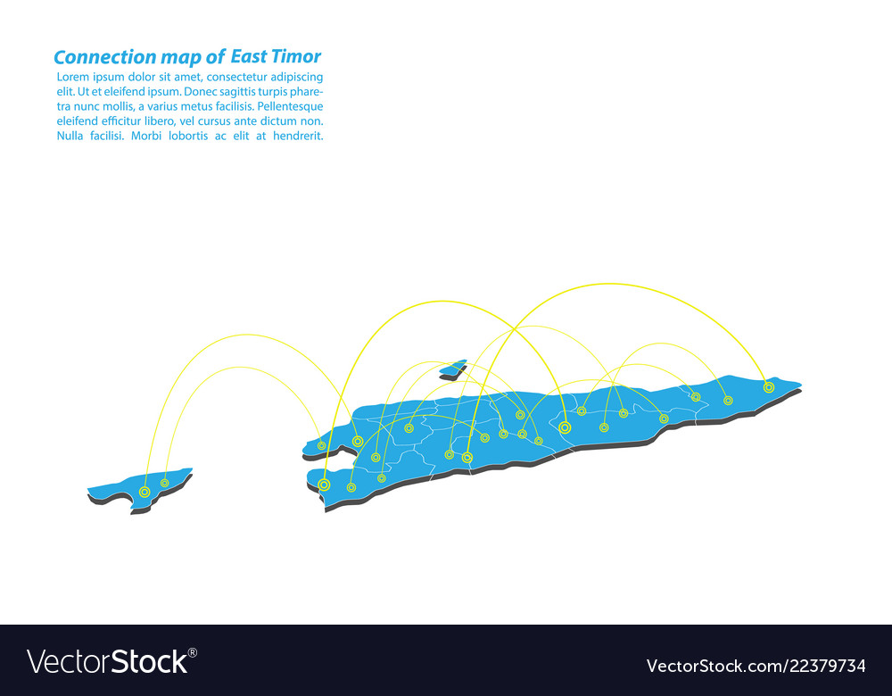 Modern of east timor map connections network