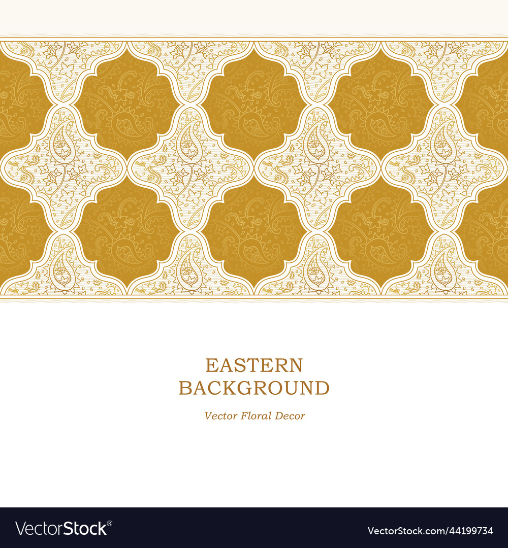 Ornate seamless border in eastern style