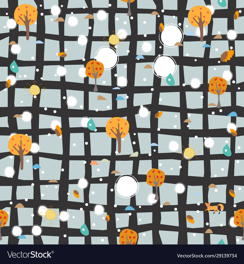 Seamless tree pattern