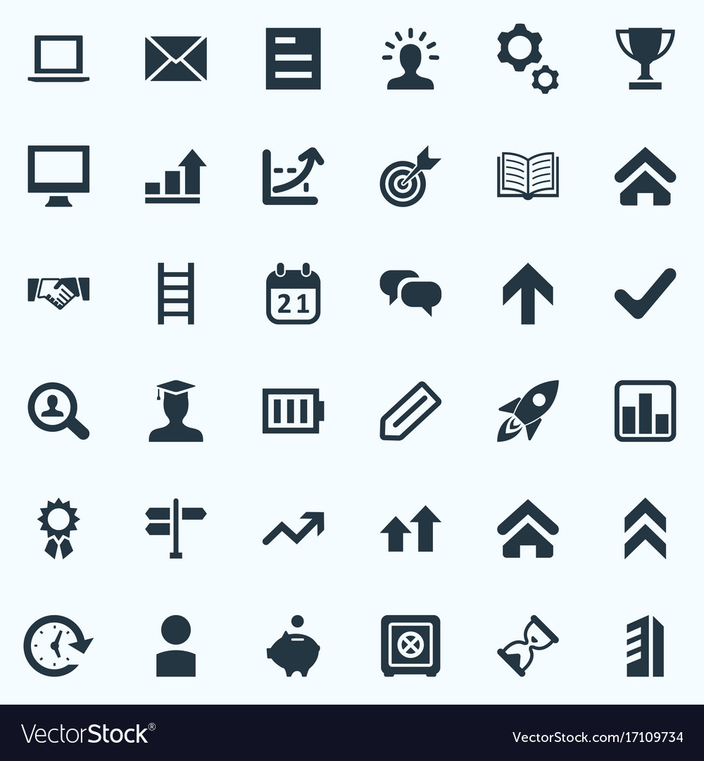 Set of simple teamwork icons