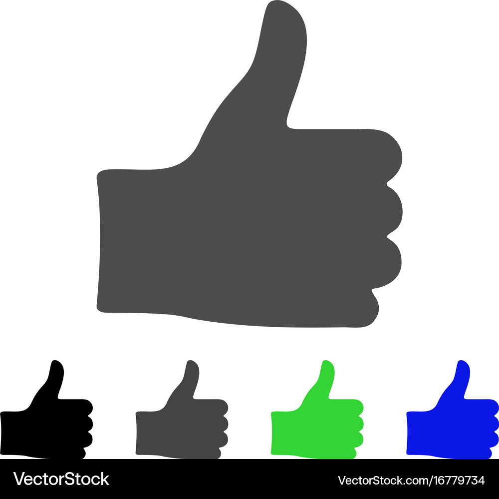 Thumb up flat icon Royalty Free Vector Image - VectorStock