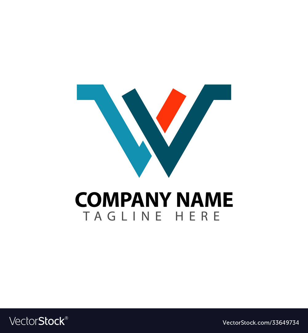 W company logo Royalty Free Vector Image - VectorStock