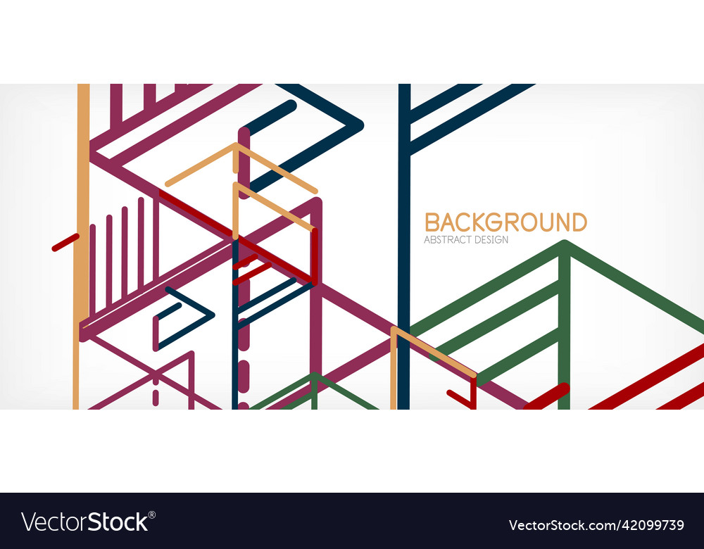Abstract background color lines on white Vector Image Abstract background color lines on white