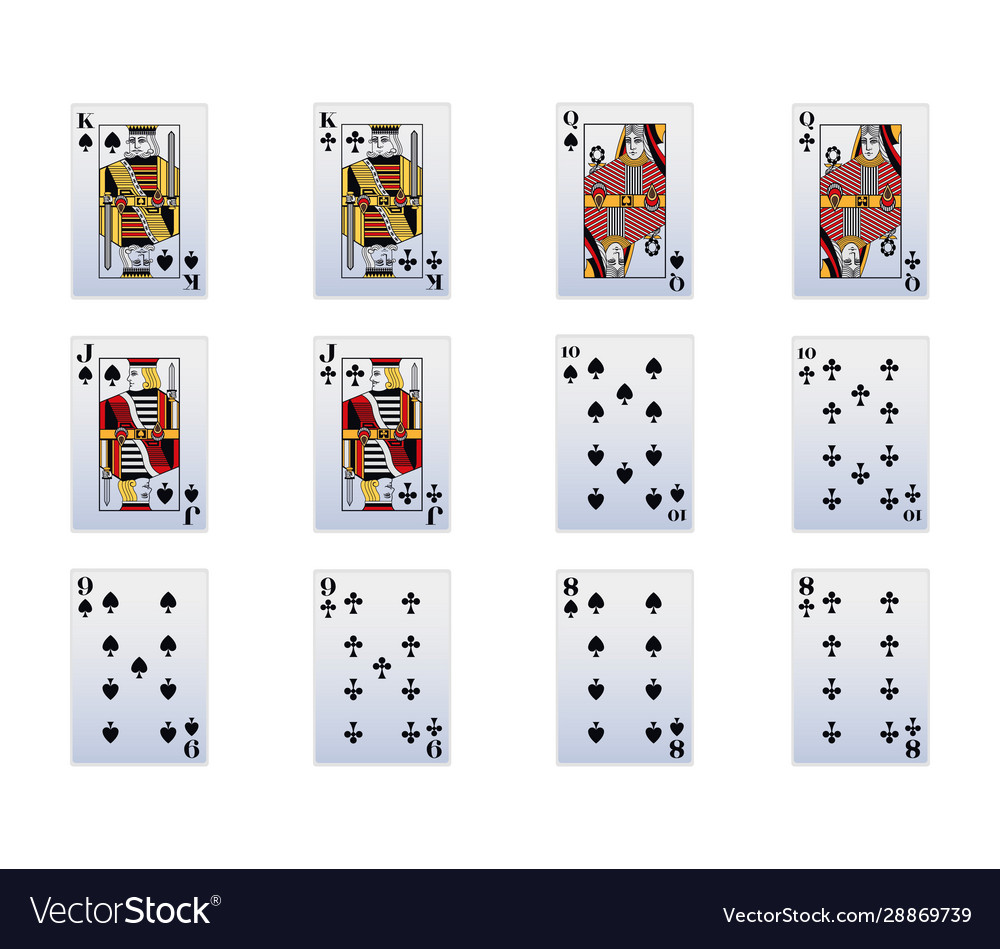 Cards spade and club suit icon set