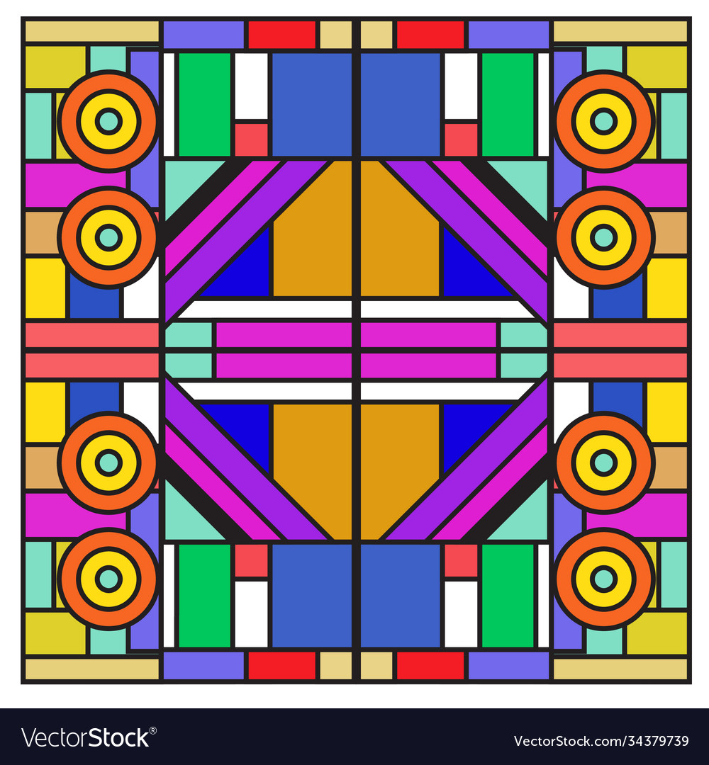 Colorful trendy geometric elements memphis poster Vector Image Colorful trendy geometric elements memphis poster