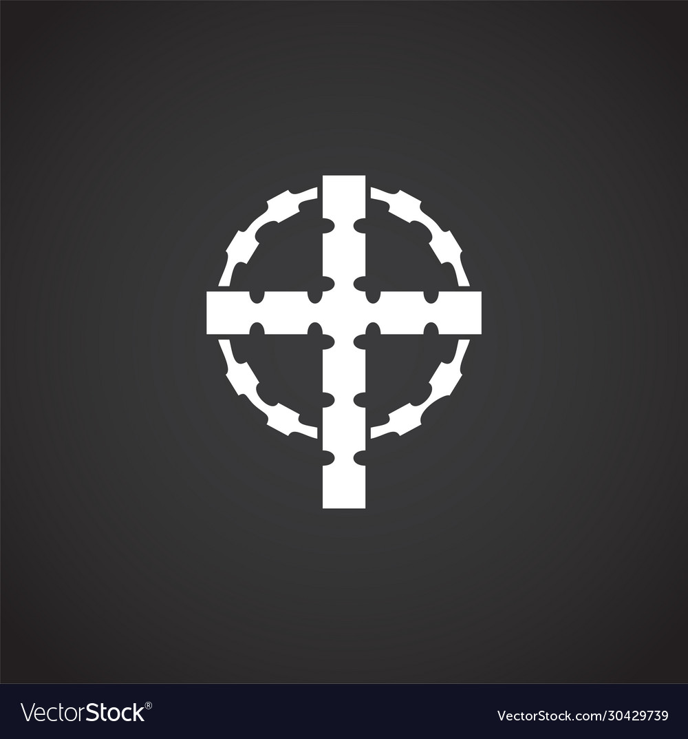 Cross icon on background for graphic and web Vector Image Cross icon on background for graphic and web
