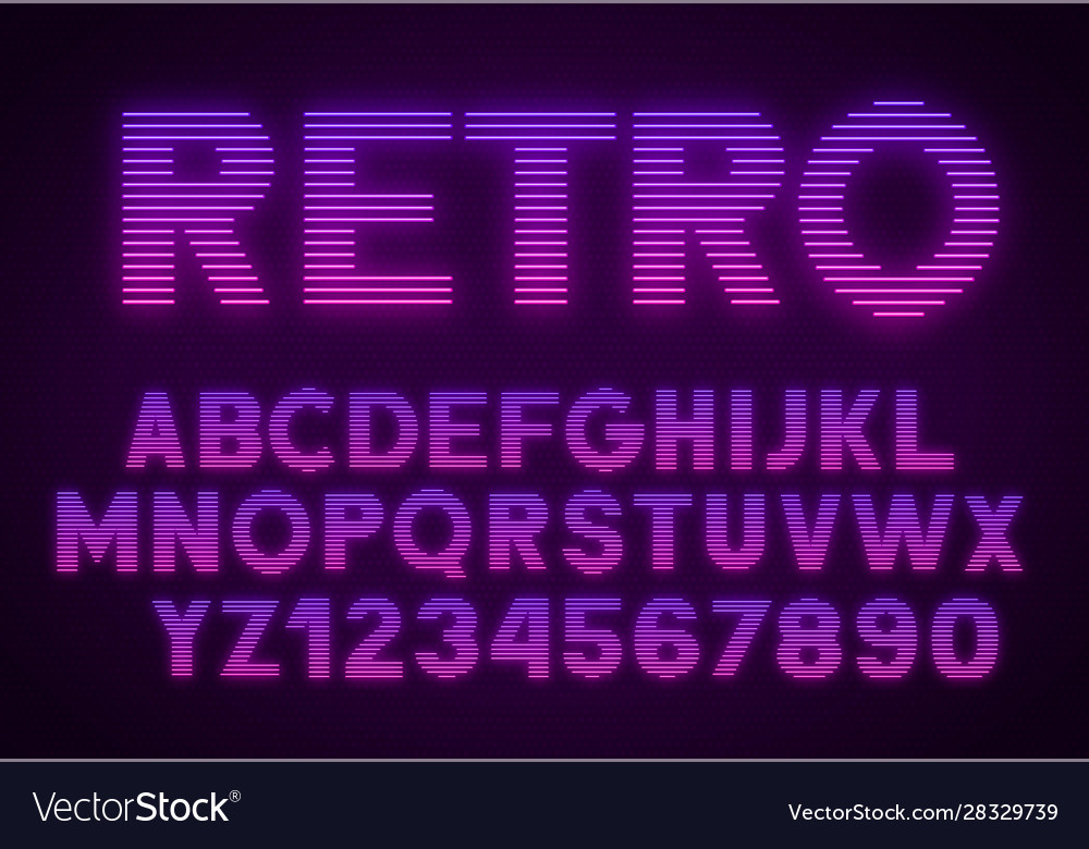 Cyberpunk Retrowave Gradient Font
