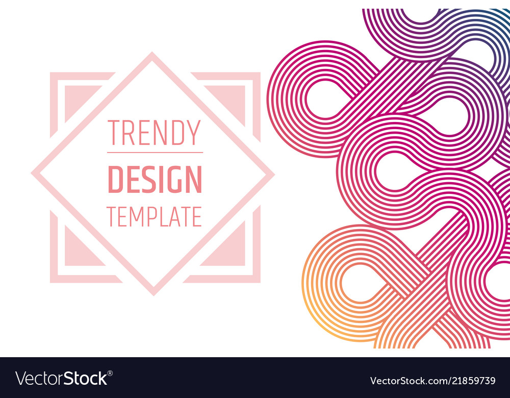 Design templated minimalistic trendy layout vector image Design templated minimalistic trendy layout