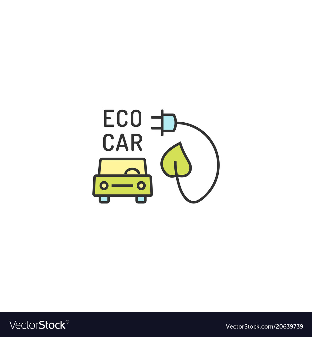 Elektroauto Icon - Grüne Energie