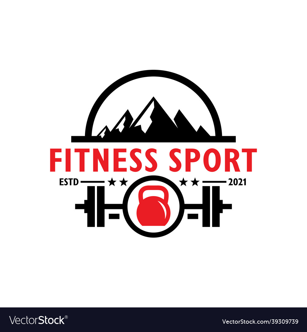 Fitness sports vintage inspiration logo Royalty Free Vector