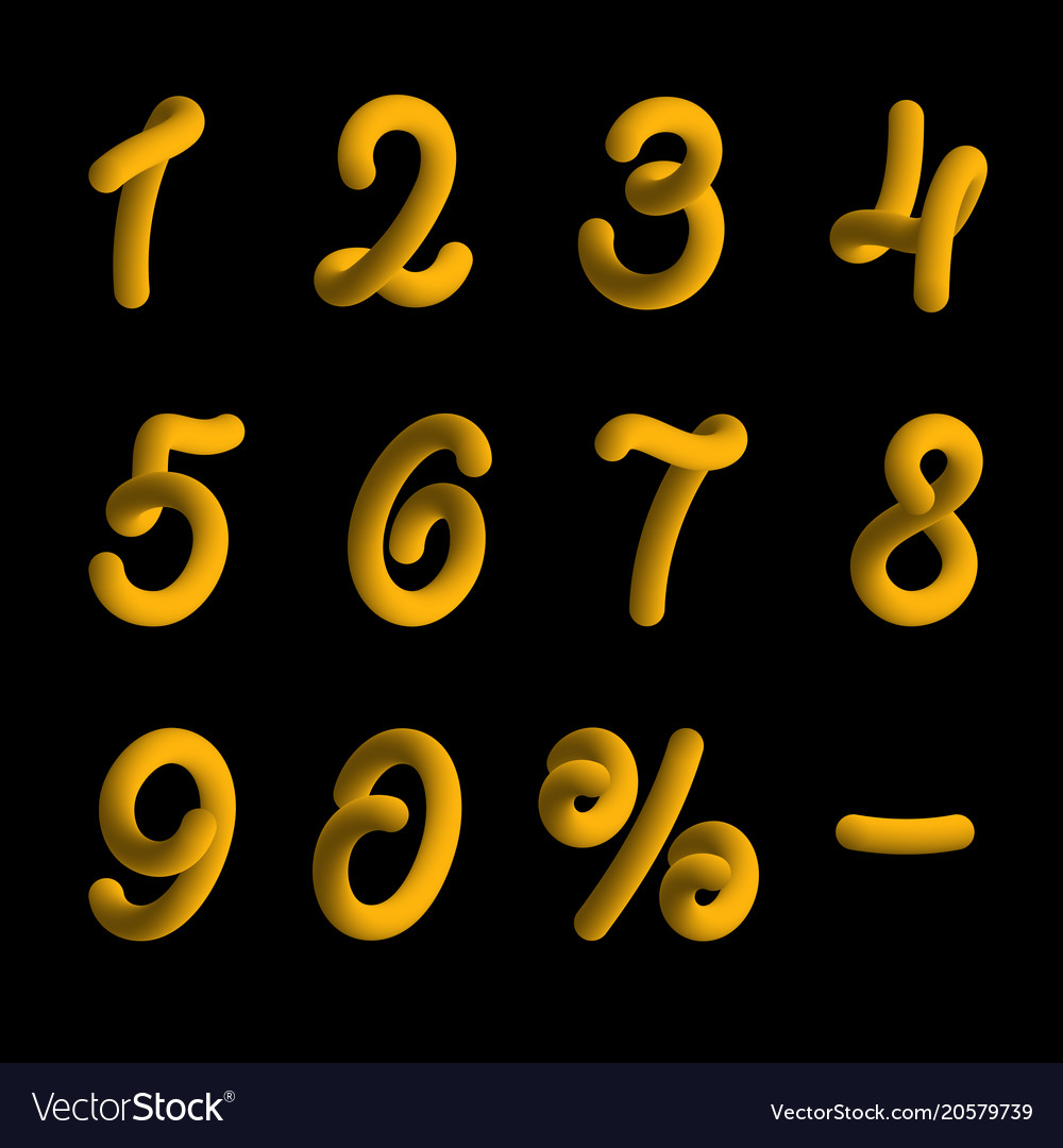 Golden numbers in 3d style