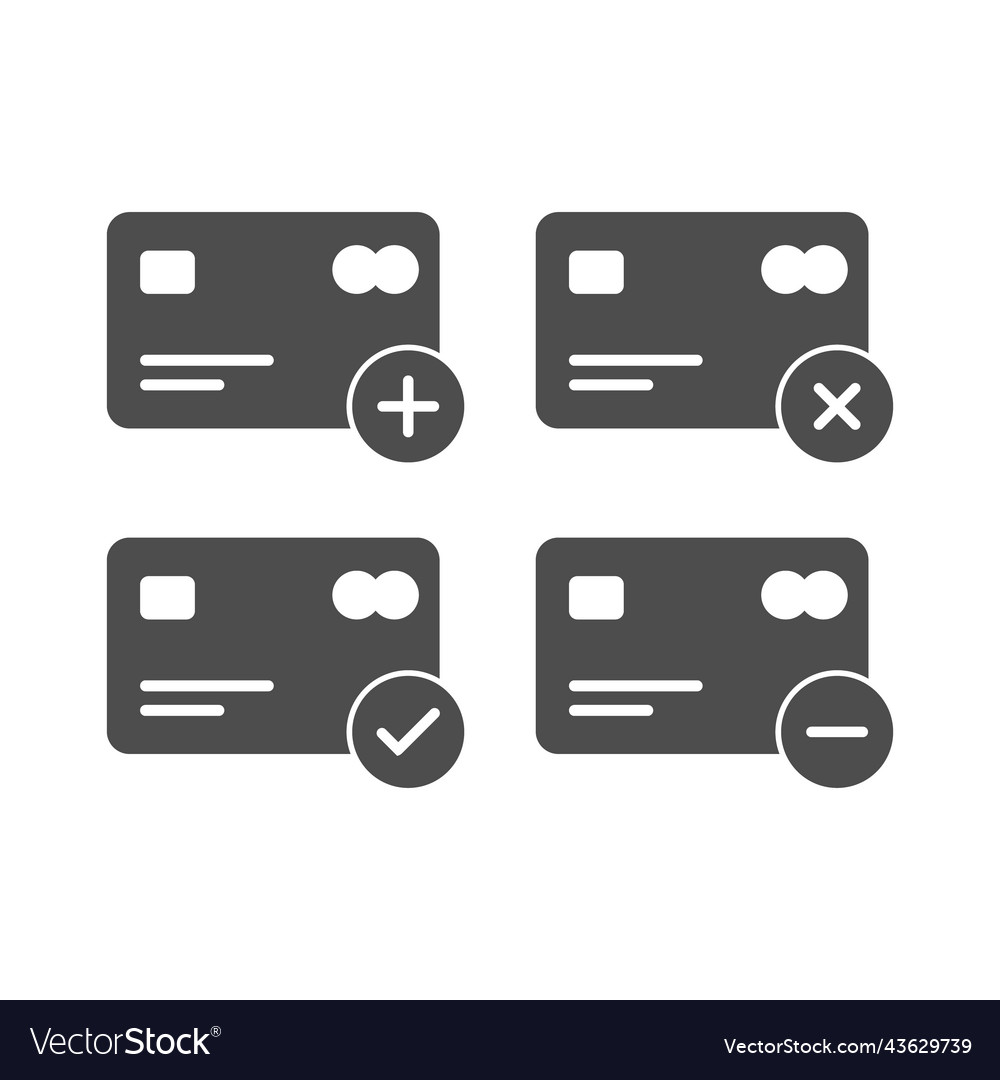 Icon of a credit or debit bank card a site Vector Image