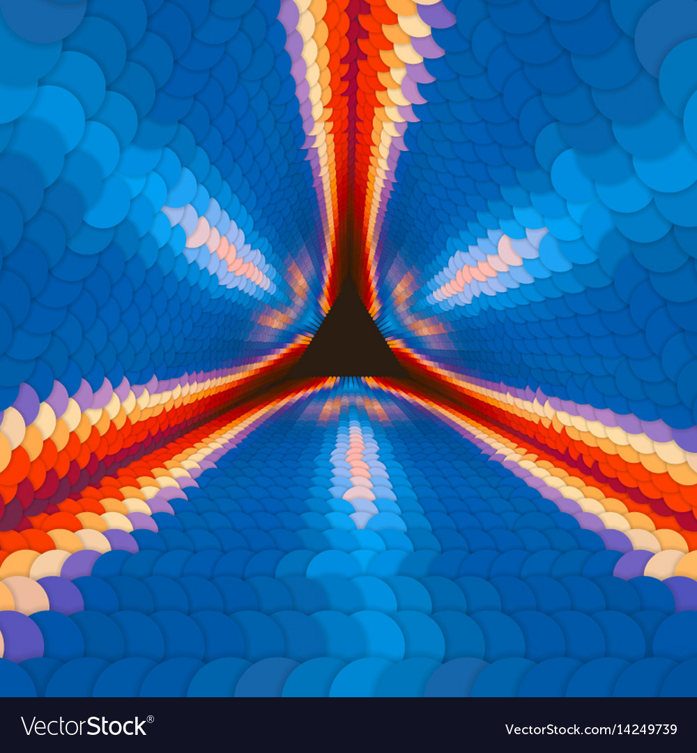 Infinite triangular tunnel