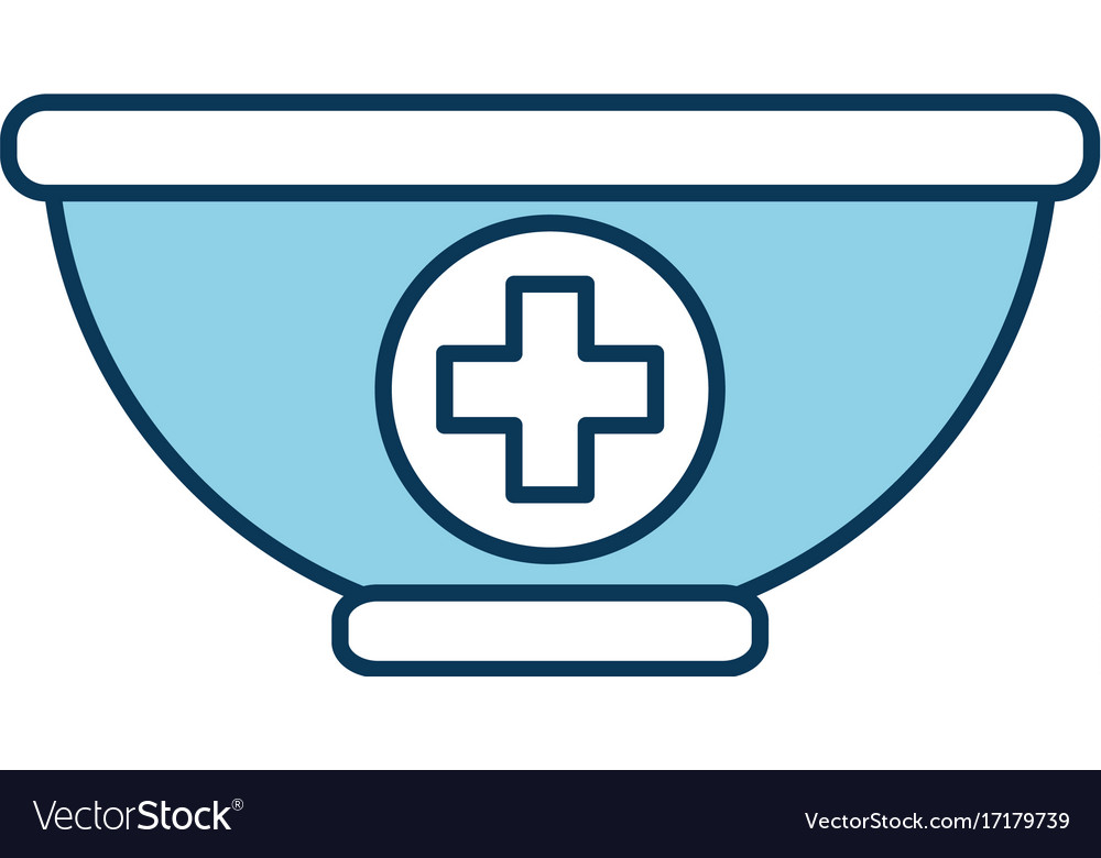 Medical bowl with cross container clean