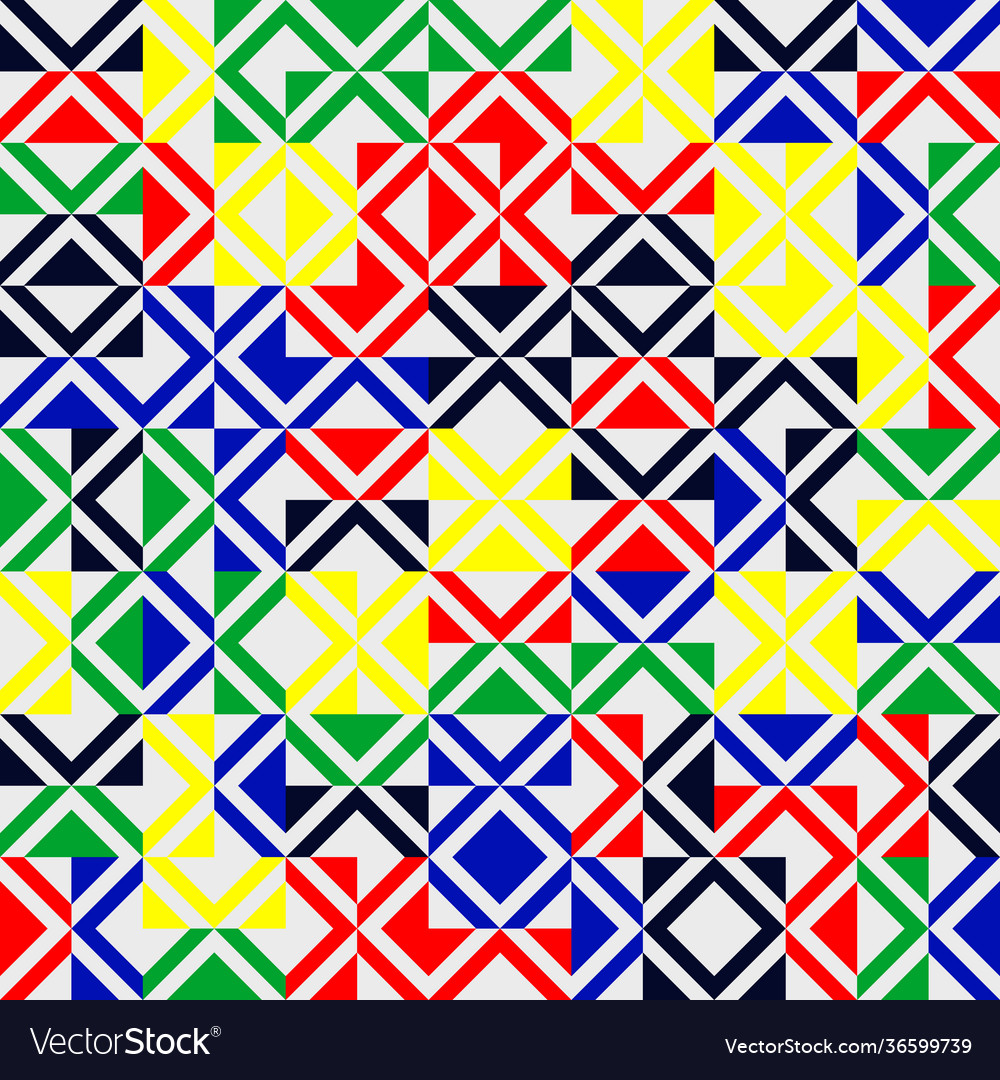 Mosaic abstract pattern design vector image Mosaic abstract pattern design