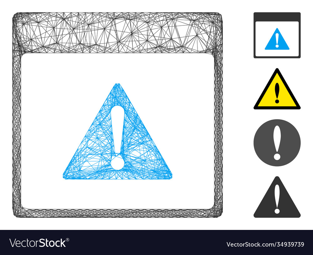 Net error calendar page mesh Vector Image Net error calendar page mesh