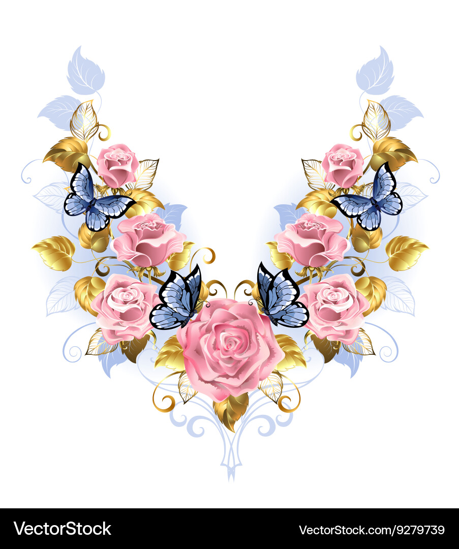 Pattern pink roses Royalty Free Vector Image - VectorStock