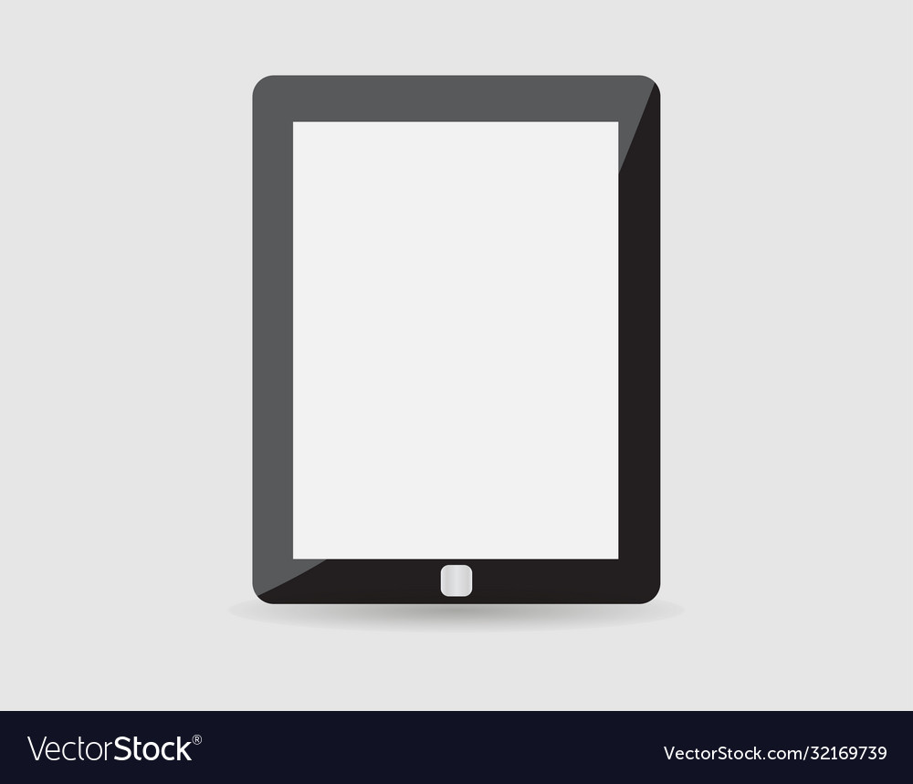 Realistic Tablet Pc Computer With Blank Screen Vector Image