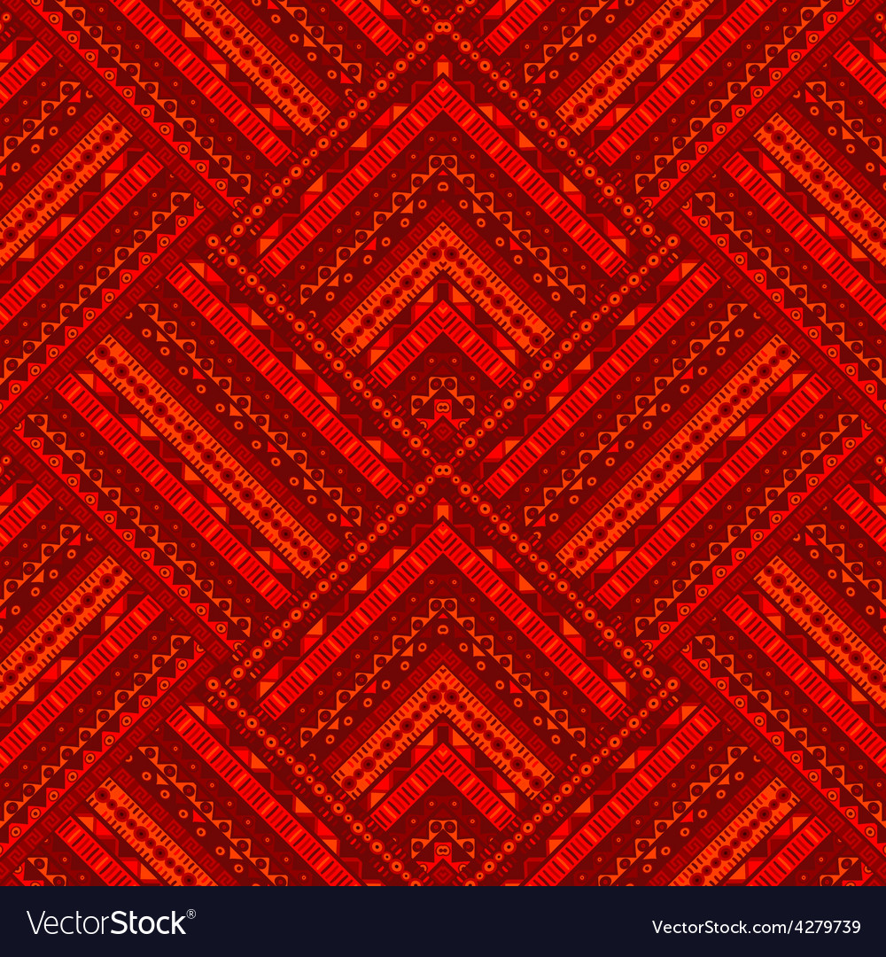 Red ethnic geometrical background