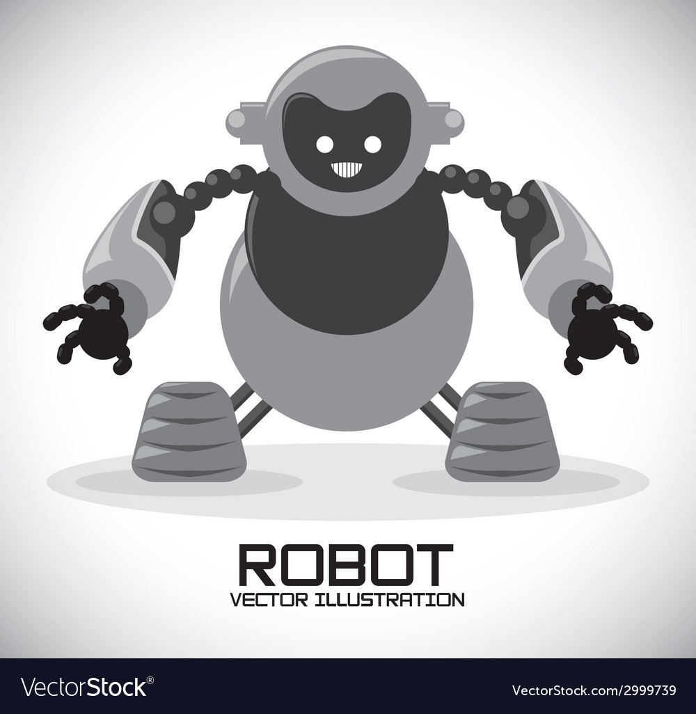 Robot design over gray background