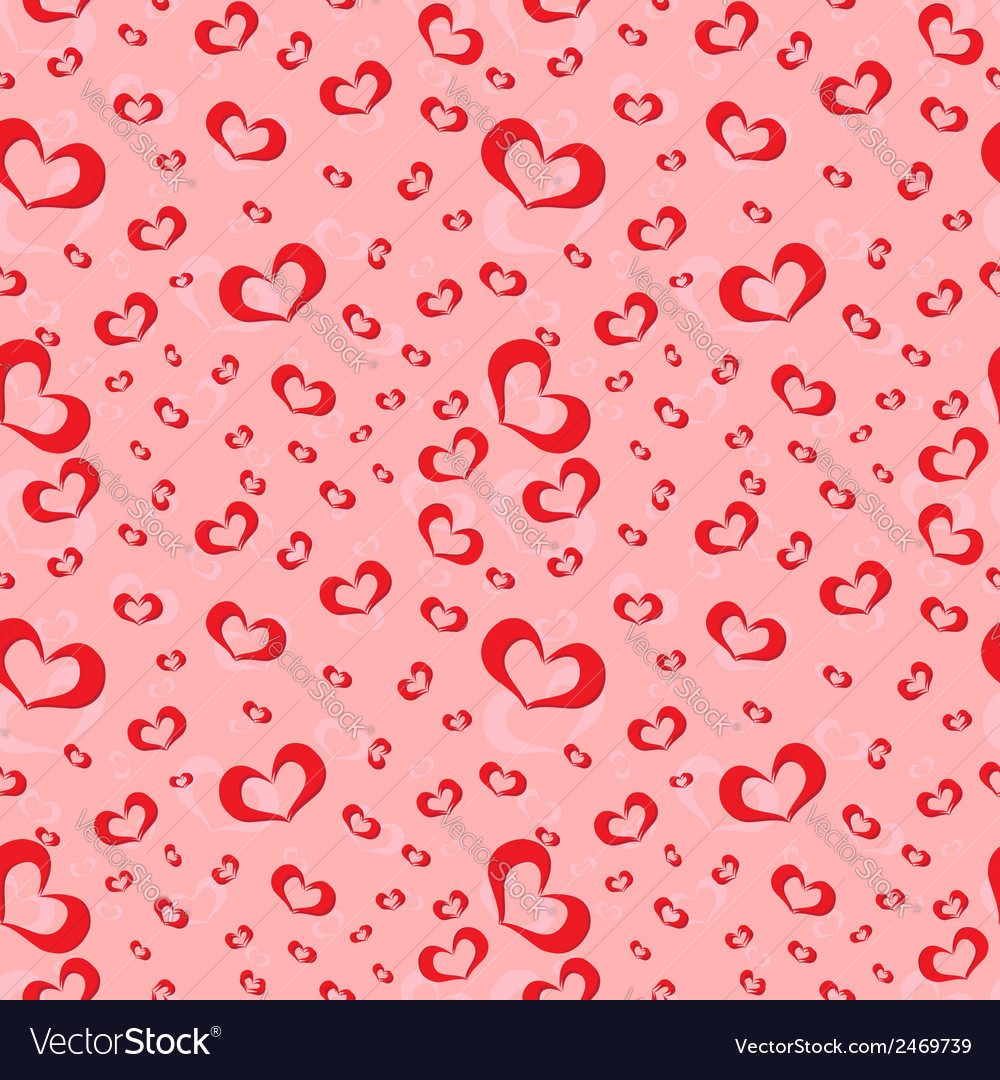 Seamless pattern of symbolic hearts