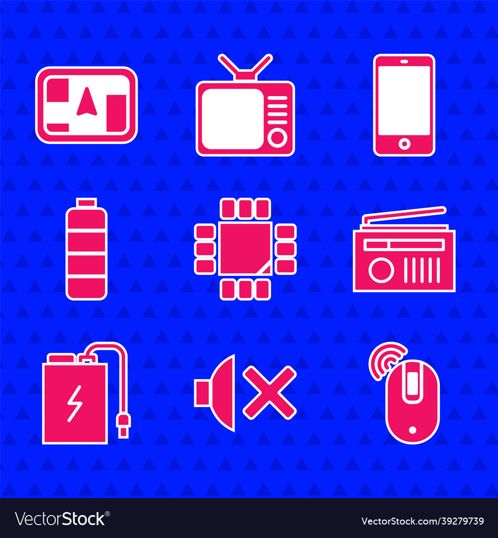 Set processor with microcircuits cpu speaker mute vector image Set processor with microcircuits cpu speaker mute