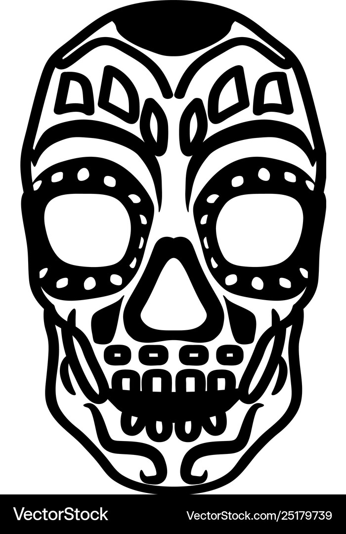 Sugar skull eps Royalty Free Vector Image - VectorStock