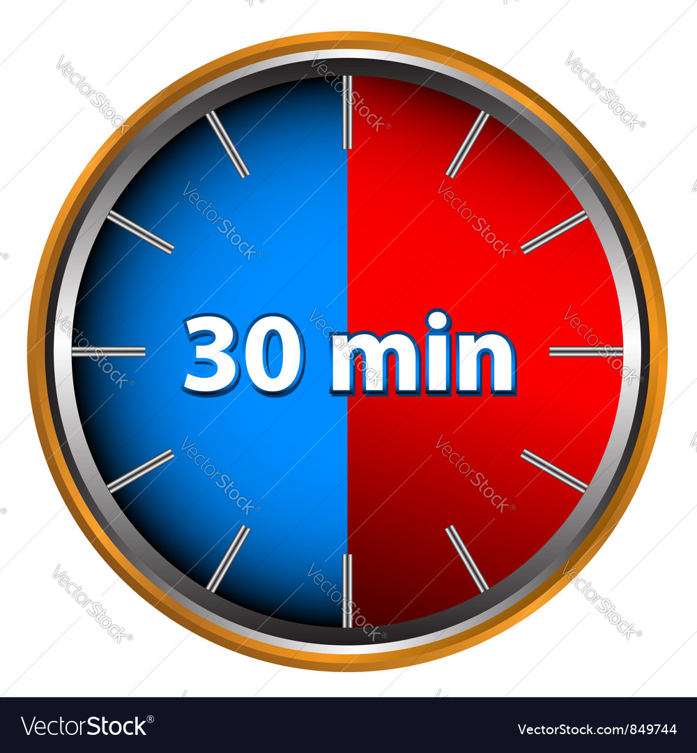 30-minutes-royalty-free-vector-image-vectorstock