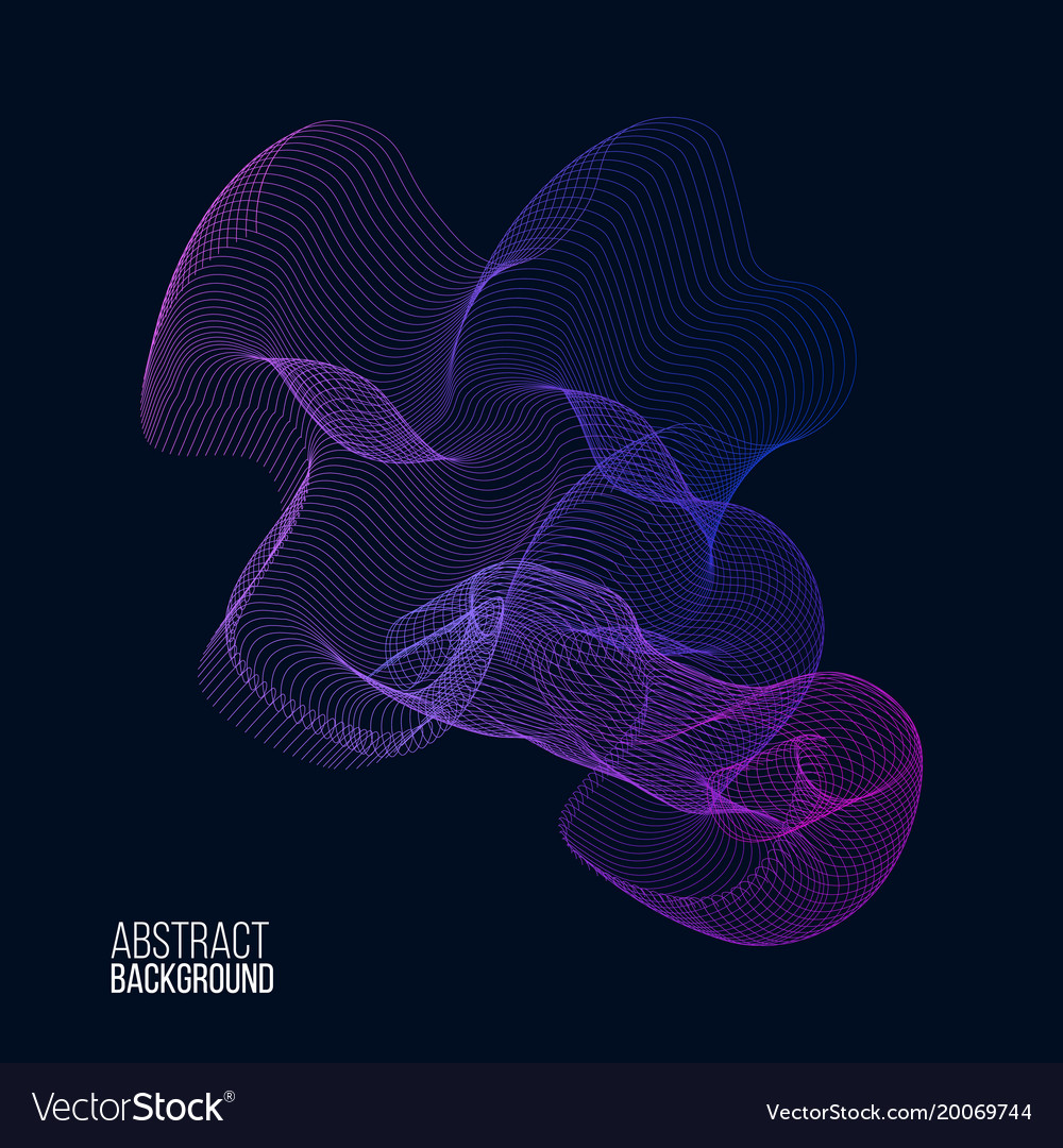 Abstract background with color wave design element