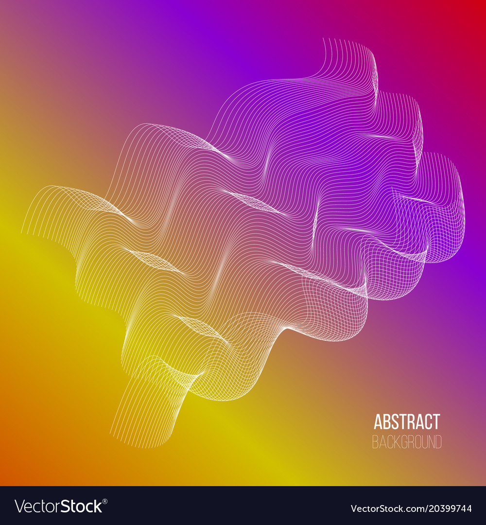 Abstract background with color wave design element